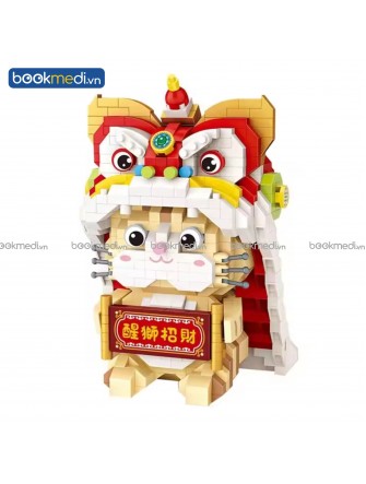 Đồ Chơi Lắp Ráp Mô Hình Lân Cổ Trang (Dancing Lion) Hãng Loz